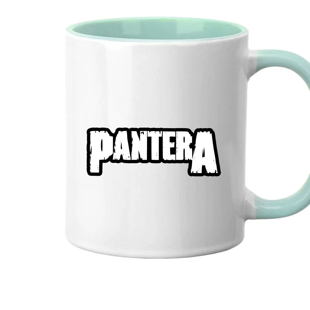 Mug with 'Pantera' logo on a white background