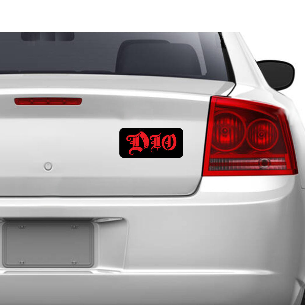 Car with a 'Dio' sticker on the rear window