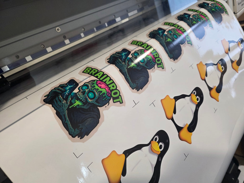Custom White Gloss or Matte Stickers – Upload Your Design