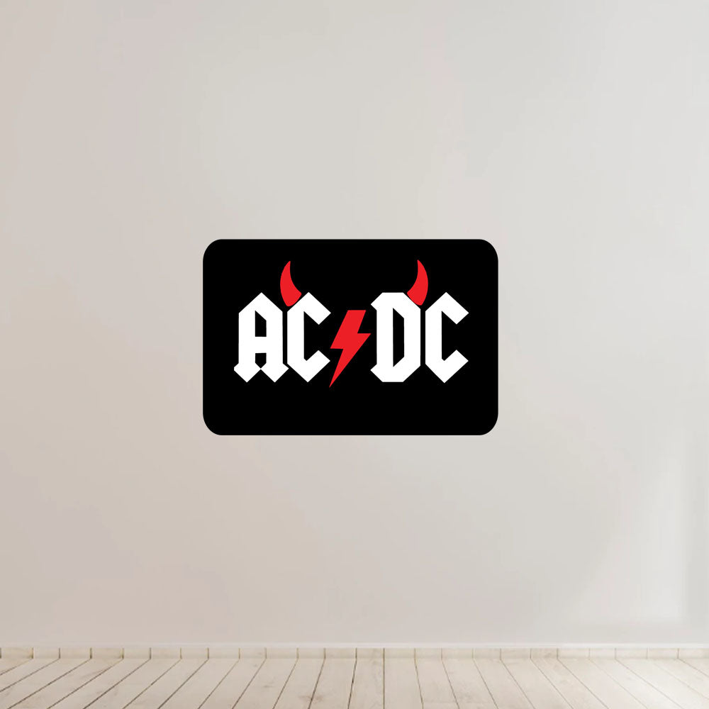 AC/DC logo on a black background