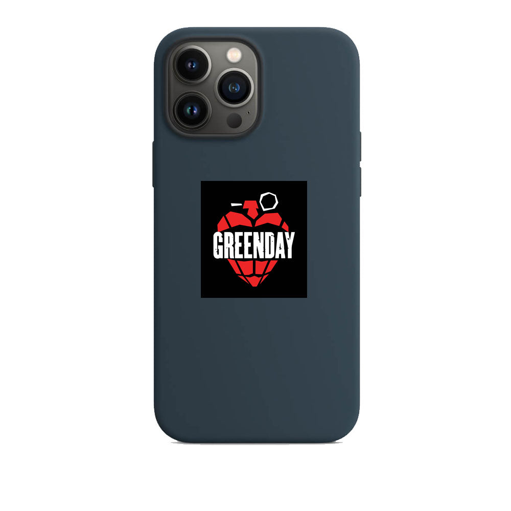 Phone case with Greenday logo on a white background