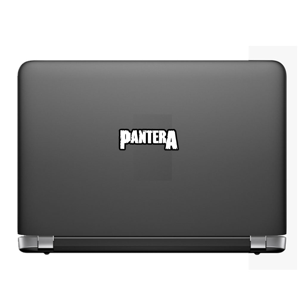 Black laptop with 'Pantera' logo on a white background