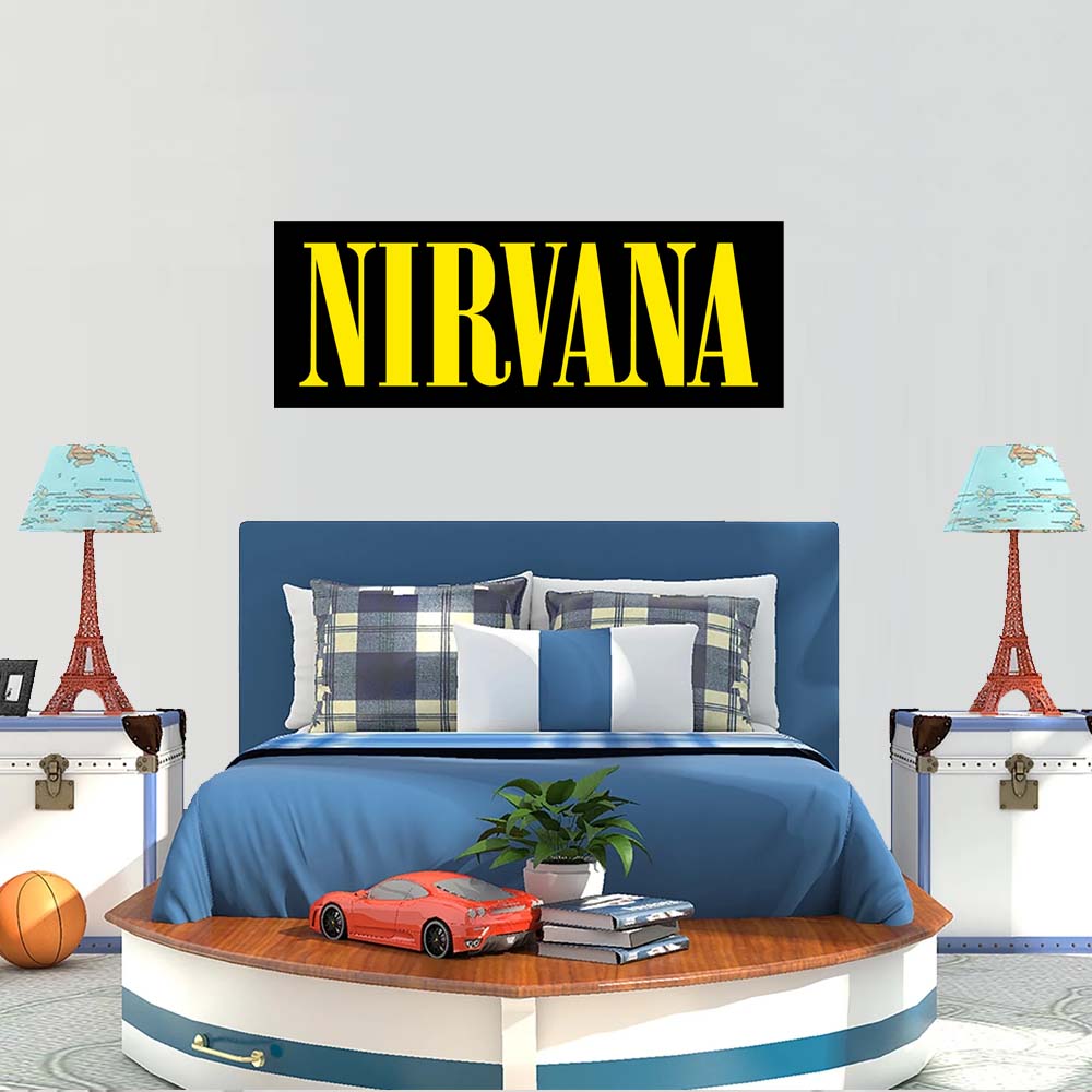 Nirvana Logo Band Vinyl Sticker Decal for Car Window Bumper Waterproof Stickers