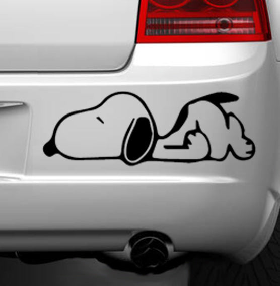 Sleeping Snoopy Vinyl Decal Sticker for Home, wall, décor, bar, Car, bedroom