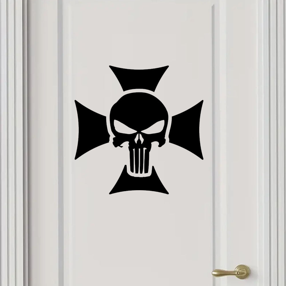 Punisher Skull Maltese Cross Car Body Window Bumper Vinyl Decal Sticker