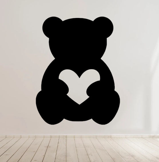 Bear with Heart Vinyl Decal Wall Car Laptop Window Waterproof UK