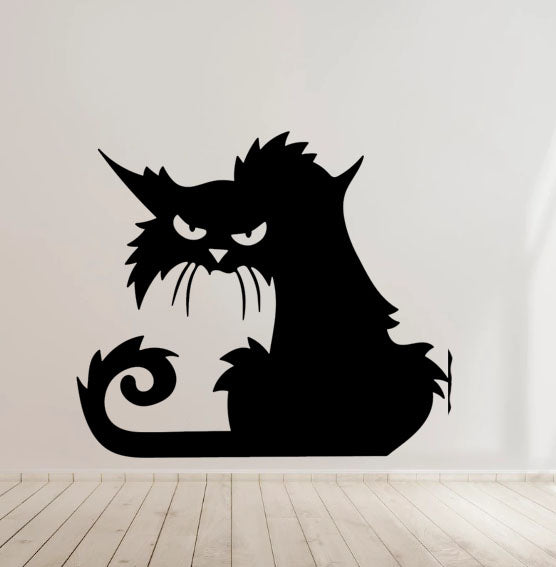 Halloween Cat Decal - Car Body Window Bumper Vinyl Decal Sticker