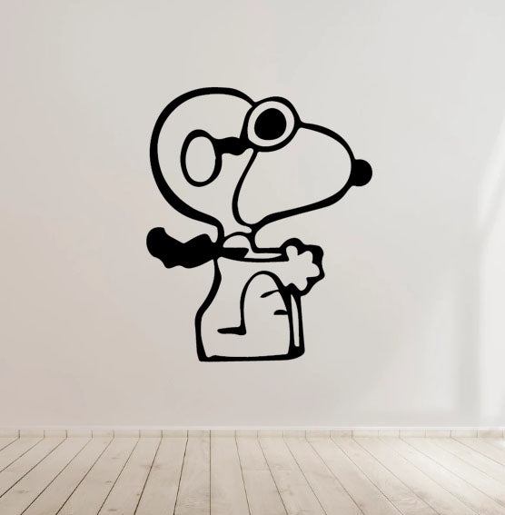 Snoopy Baron cartoon Kids Room Vinyl Decal Sticker for Home, wall, décor, Car