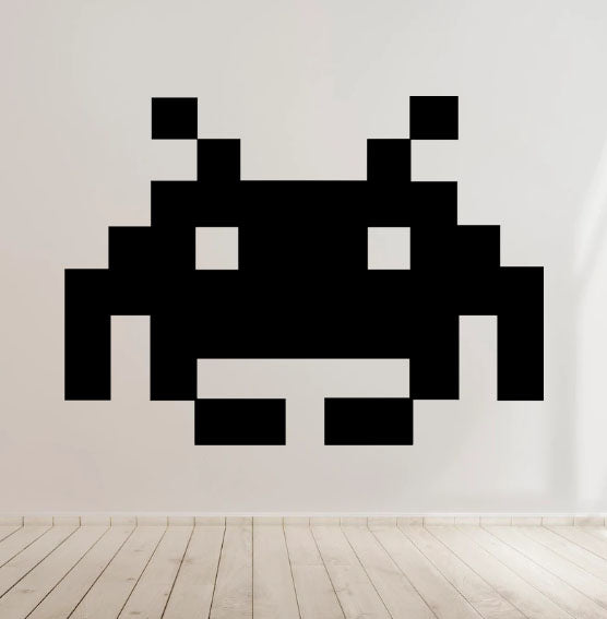 Space invaders gaming Retro Vinyl Decal Sticker Car laptop Window Wall Kids room
