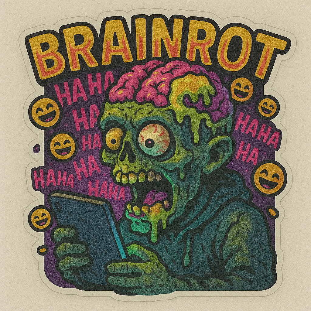 Gamer Brain Rot PC Decal - Vinyl Decal Sticker for Home, wall, décor, bar, room