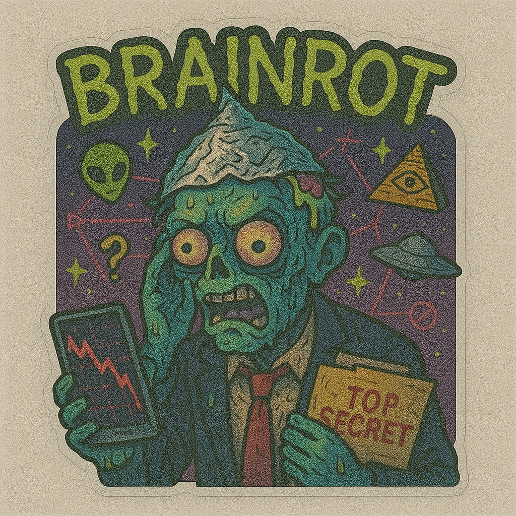 Gamer Brain Rot PC Decal - Vinyl Decal Sticker for Home, wall, décor, bar, room
