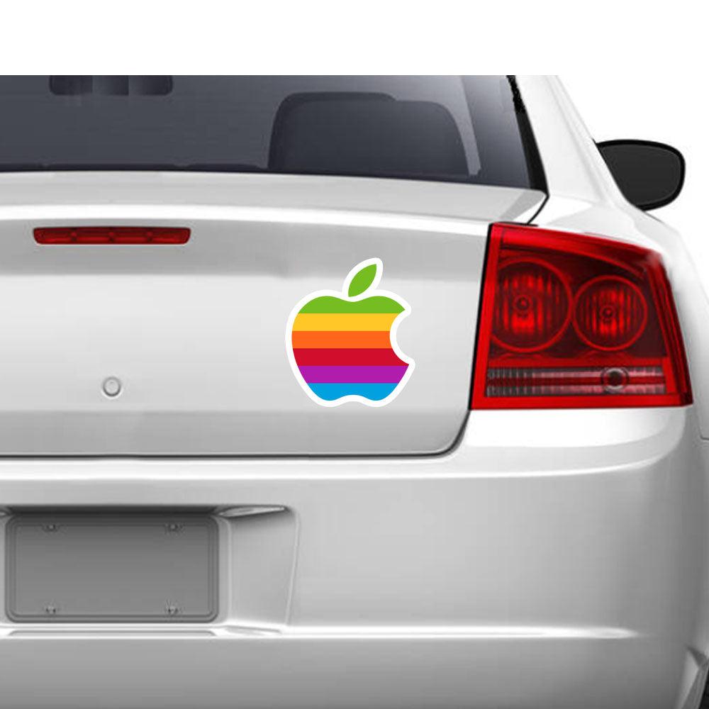 Apple Retro Logo Stickers Gaming - Macbook, Laptop, Decal, AppleMac (CC052)