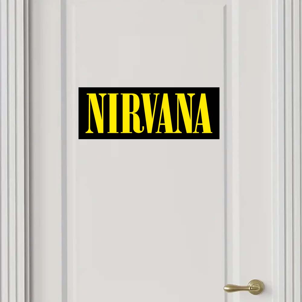 Nirvana Logo Band Vinyl Sticker Decal for Car Window Bumper Waterproof Stickers