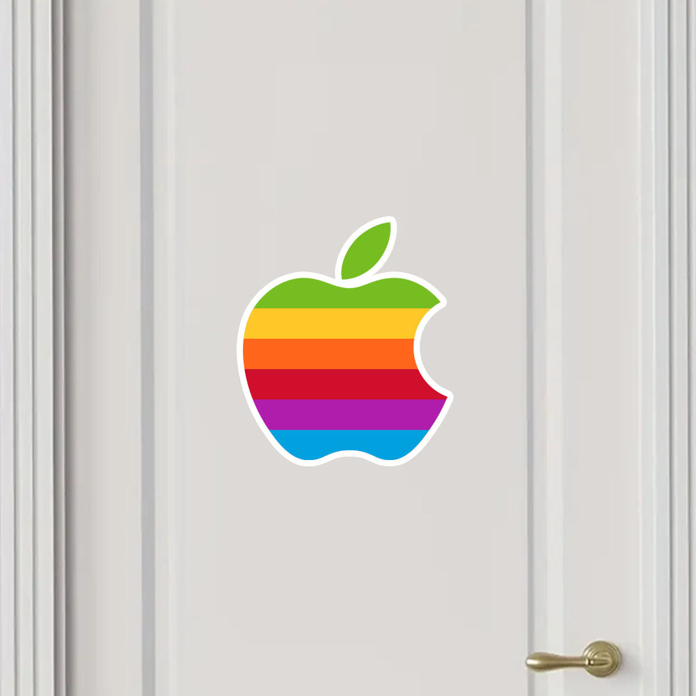 Apple Retro Logo Stickers Gaming - Macbook, Laptop, Decal, AppleMac (CC052)
