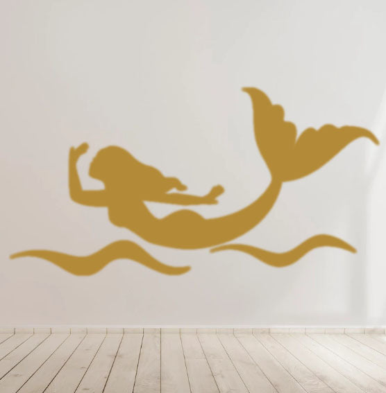 Mermaid bath room Decal - Kids Room Laptop Car Window Mirror Vinyl Sticker