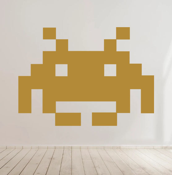 Space invaders gaming Retro Vinyl Decal Sticker Car laptop Window Wall Kids room