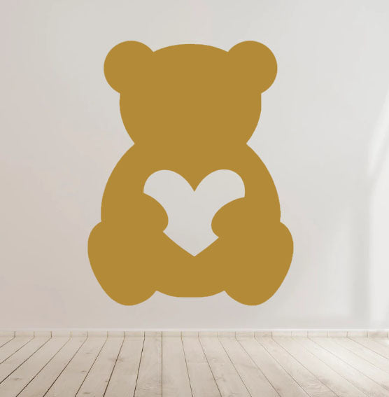 Bear with Heart Vinyl Decal Wall Car Laptop Window Waterproof UK