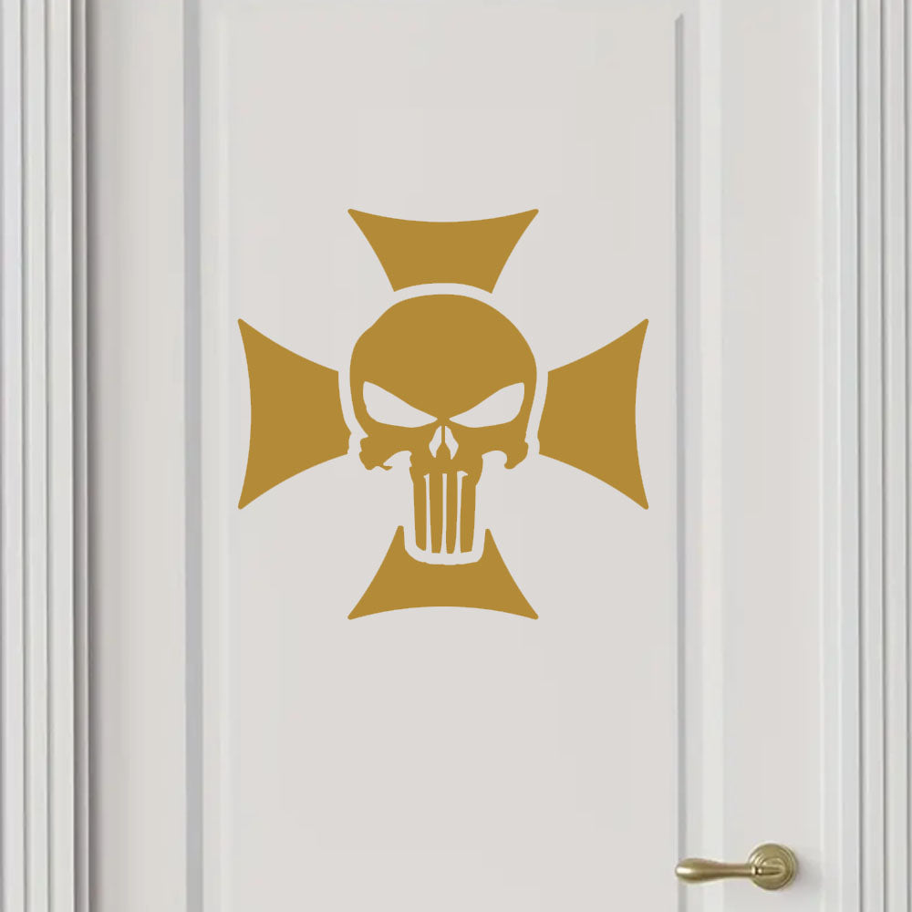 Punisher Skull Maltese Cross Car Body Window Bumper Vinyl Decal Sticker