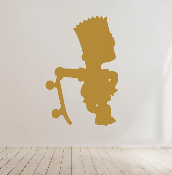 Bart Simpson cartoon Skate board Decal Sticker for Home, wall, Car, bedroom