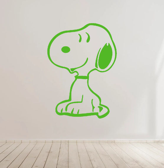 Smiling Snoopy Vinyl Decal Sticker for Home, wall, décor, bar, Car, bedroom