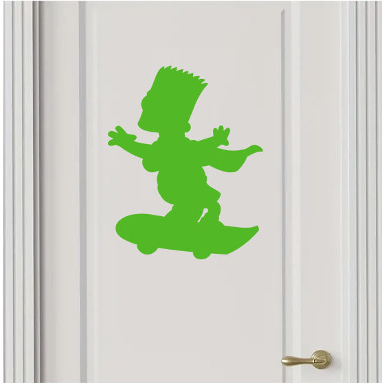 Bart Skate board Vinyl Decal Sticker for Home, wall, décor, bar, Car, bedroom