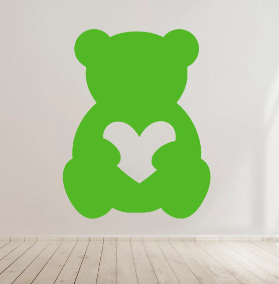 Bear with Heart Vinyl Decal Wall Car Laptop Window Waterproof UK