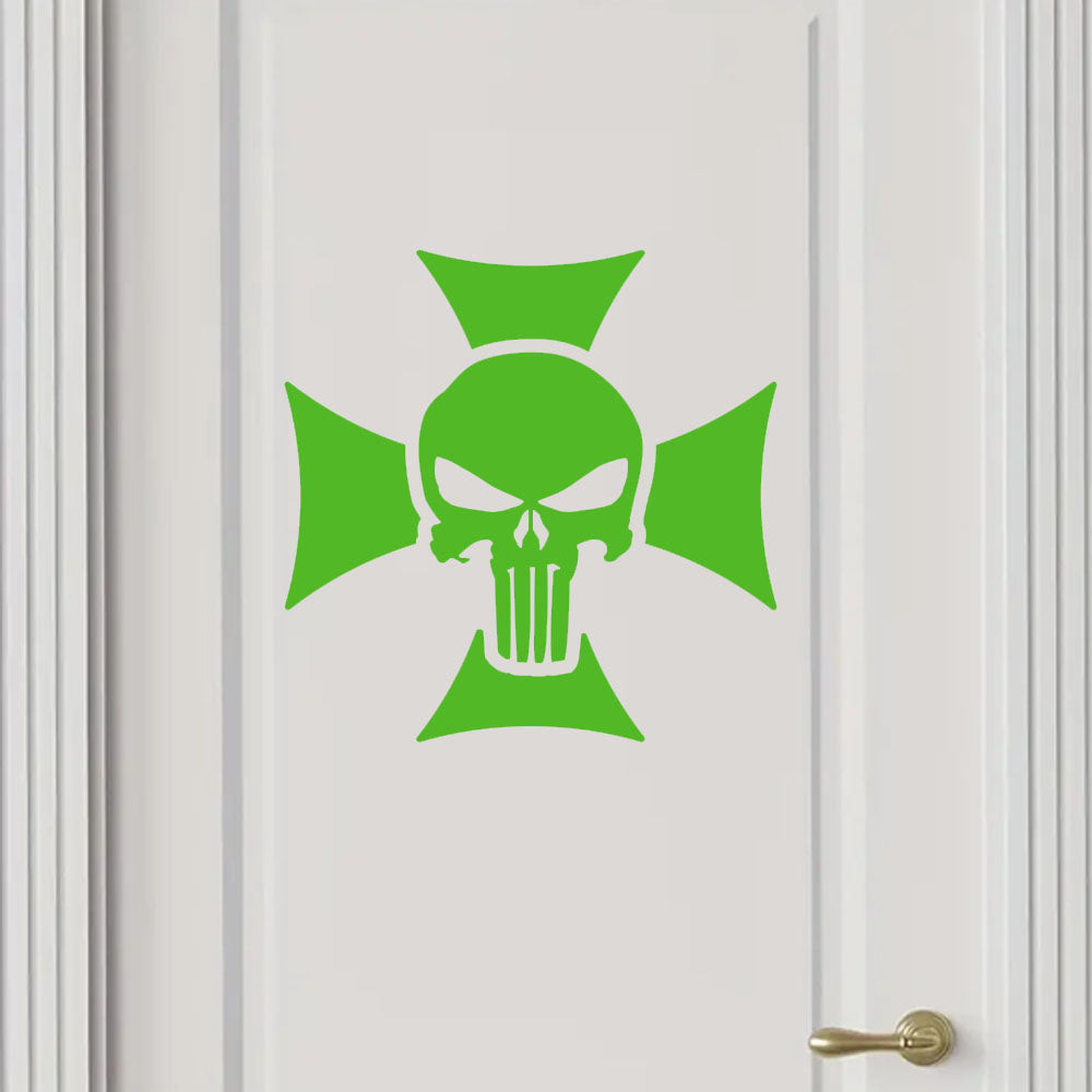 Punisher Skull Maltese Cross Car Body Window Bumper Vinyl Decal Sticker