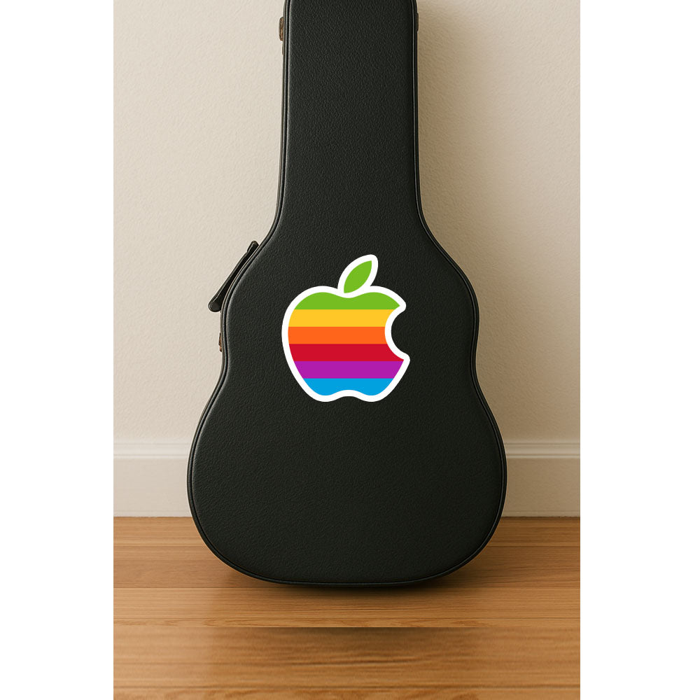 Apple Retro Logo Stickers Gaming - Macbook, Laptop, Decal, AppleMac (CC052)