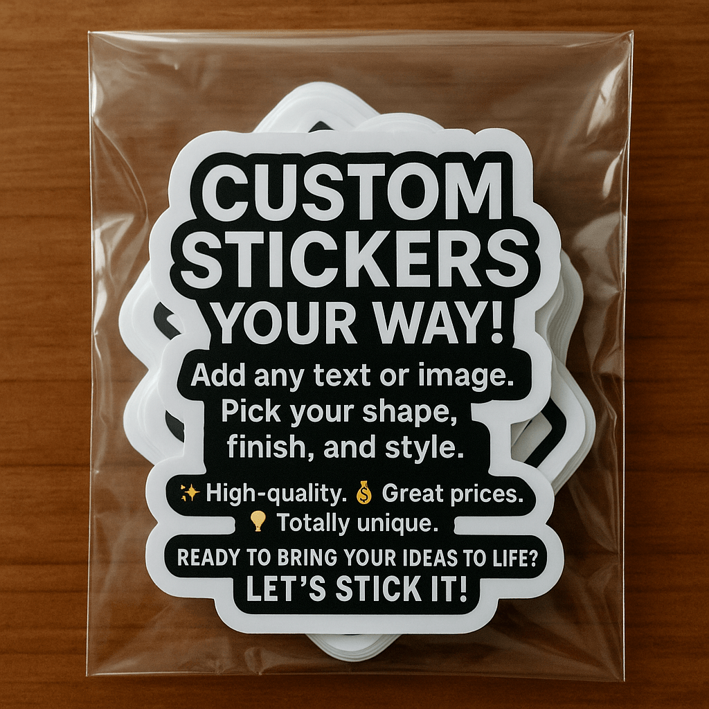 WHITE GLOSS / MATTE - PERSONALISED STICKERS CUSTOM