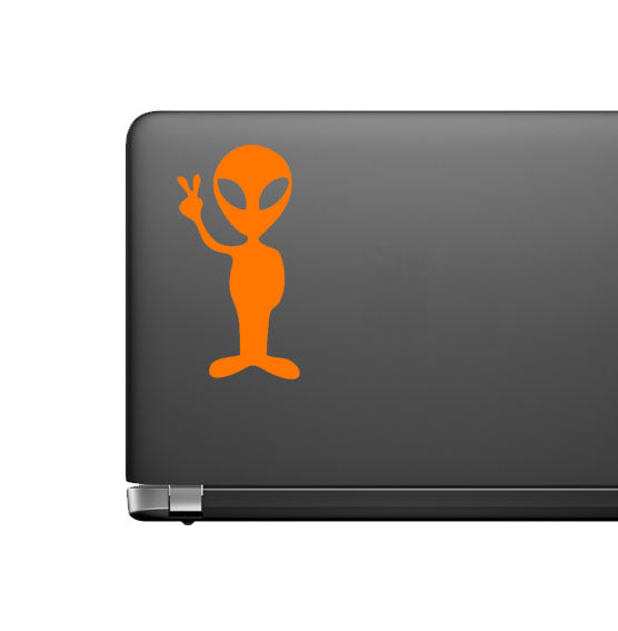Alien Peace Space Decal - Car Body Window Bumper Vinyl Decal Sticker