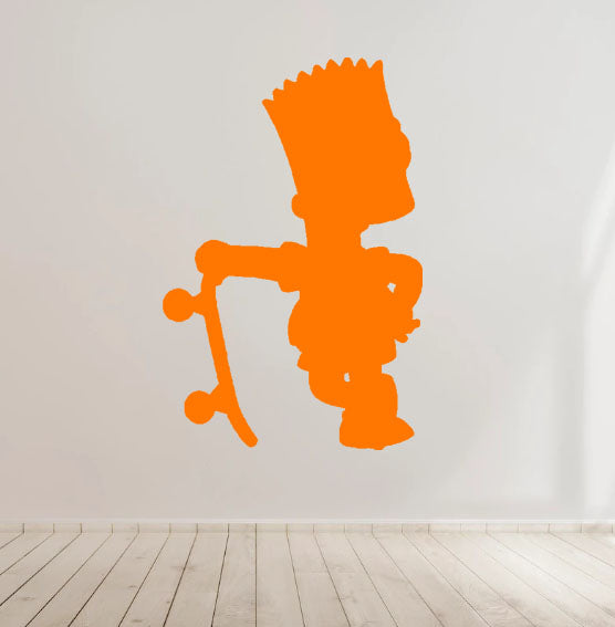 Bart Simpson cartoon Skate board Decal Sticker for Home, wall, Car, bedroom