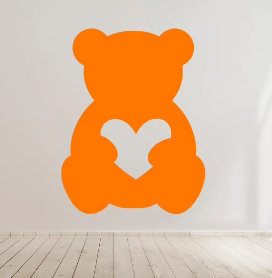 Bear with Heart Vinyl Decal Wall Car Laptop Window Waterproof UK