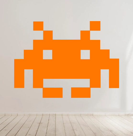 Space invaders gaming Retro Vinyl Decal Sticker Car laptop Window Wall Kids room