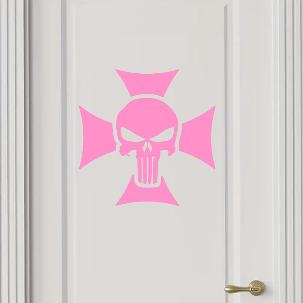 Punisher Skull Maltese Cross Car Body Window Bumper Vinyl Decal Sticker