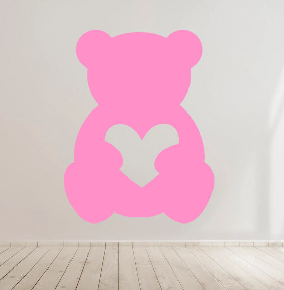Bear with Heart Vinyl Decal Wall Car Laptop Window Waterproof UK
