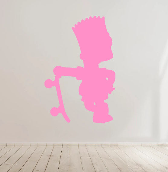 Bart Simpson cartoon Skate board Decal Sticker for Home, wall, Car, bedroom