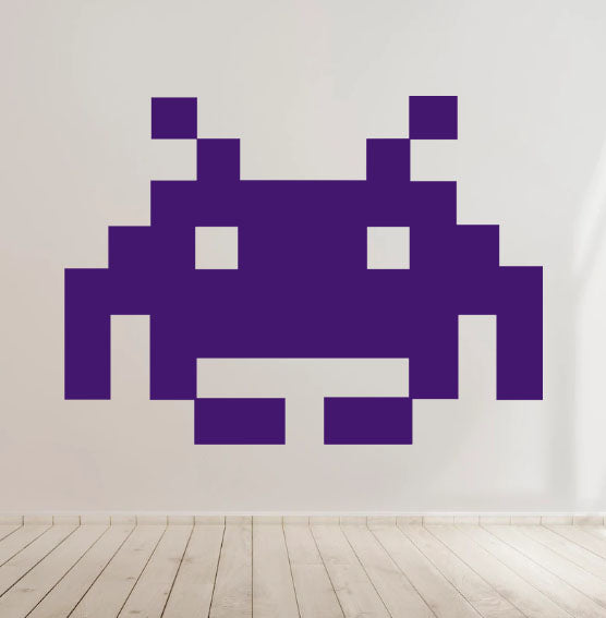 Space invaders gaming Retro Vinyl Decal Sticker Car laptop Window Wall Kids room