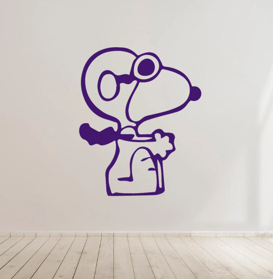 Snoopy Baron cartoon Kids Room Vinyl Decal Sticker for Home, wall, décor, Car