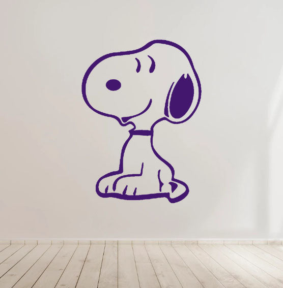 Smiling Snoopy Vinyl Decal Sticker for Home, wall, décor, bar, Car, bedroom