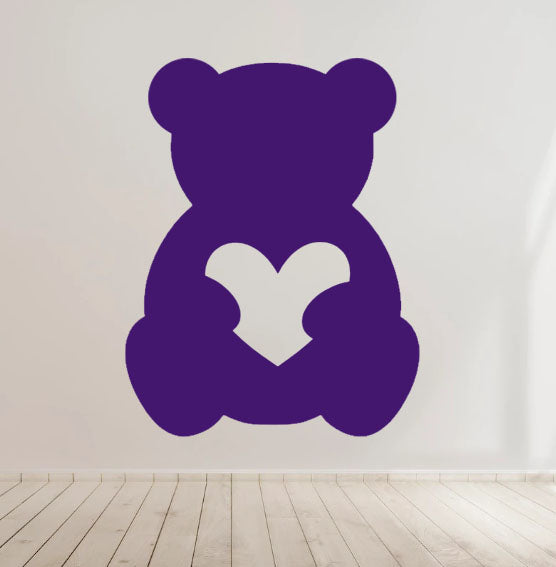 Bear with Heart Vinyl Decal Wall Car Laptop Window Waterproof UK