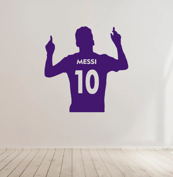 Messi Football Soccer Vinyl Decal Sticker for Home, wall, décor, bar, café, Car