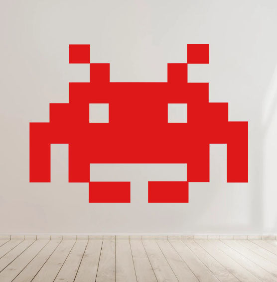 Space invaders gaming Retro Vinyl Decal Sticker Car laptop Window Wall Kids room