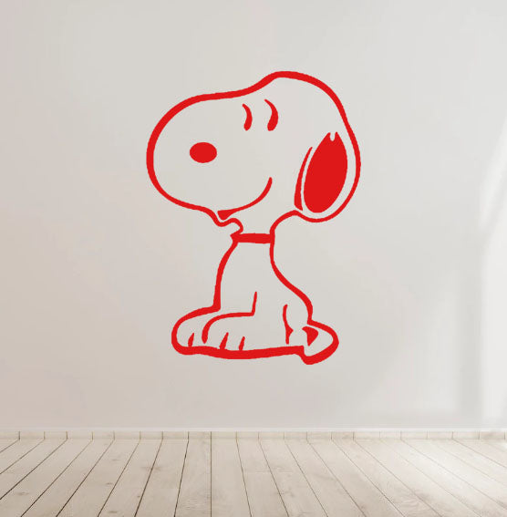 Smiling Snoopy Vinyl Decal Sticker for Home, wall, décor, bar, Car, bedroom
