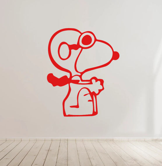 Snoopy Baron cartoon Kids Room Vinyl Decal Sticker for Home, wall, décor, Car