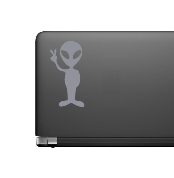 Alien Peace Space Decal - Car Body Window Bumper Vinyl Decal Sticker