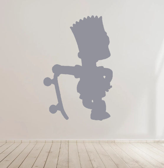 Bart Simpson cartoon Skate board Decal Sticker for Home, wall, Car, bedroom