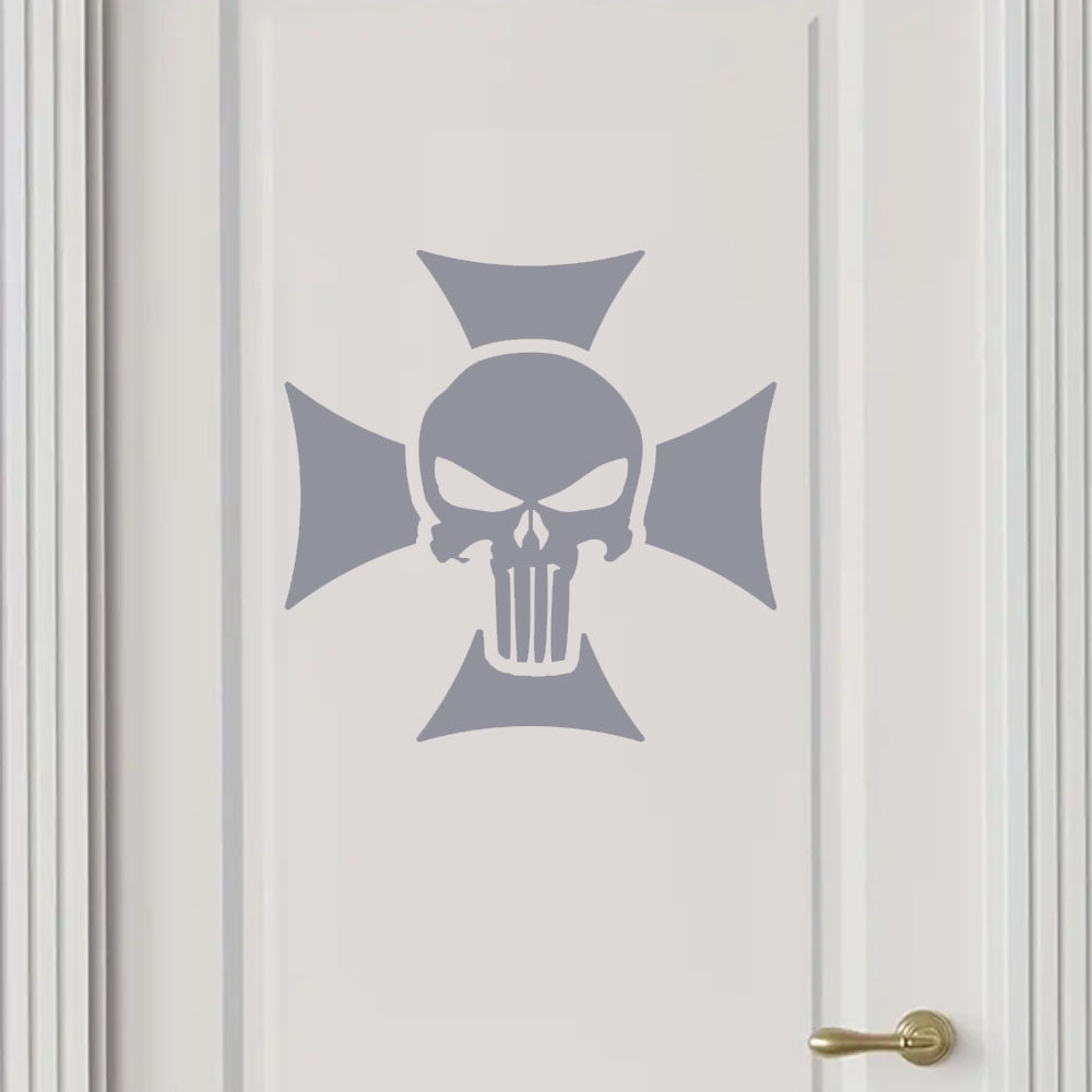 Punisher Skull Maltese Cross Car Body Window Bumper Vinyl Decal Sticker