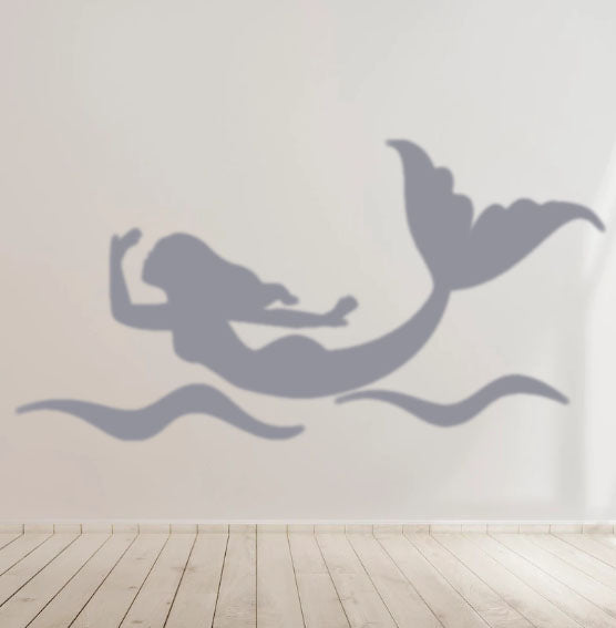 Mermaid bath room Decal - Kids Room Laptop Car Window Mirror Vinyl Sticker