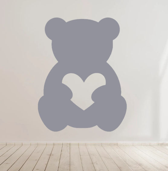 Bear with Heart Vinyl Decal Wall Car Laptop Window Waterproof UK