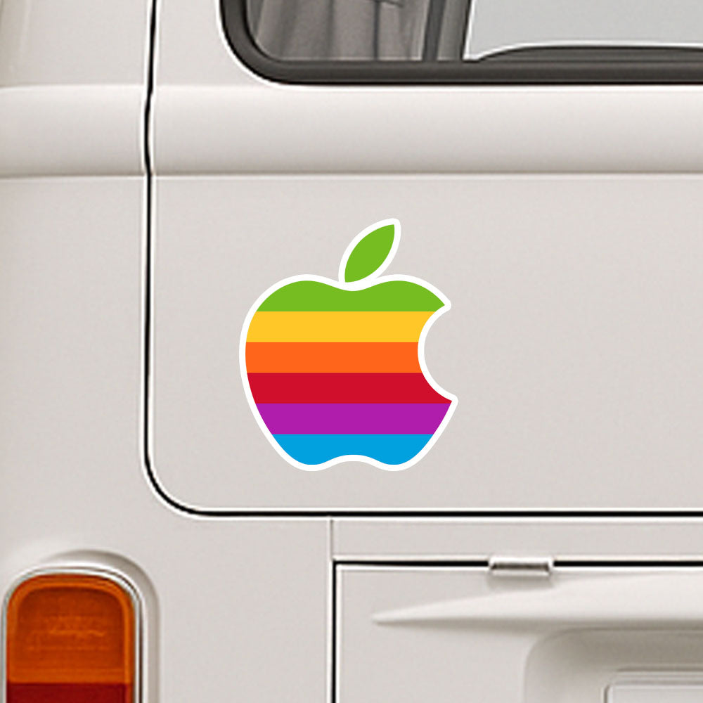 Apple Retro Logo Stickers Gaming - Macbook, Laptop, Decal, AppleMac (CC052)